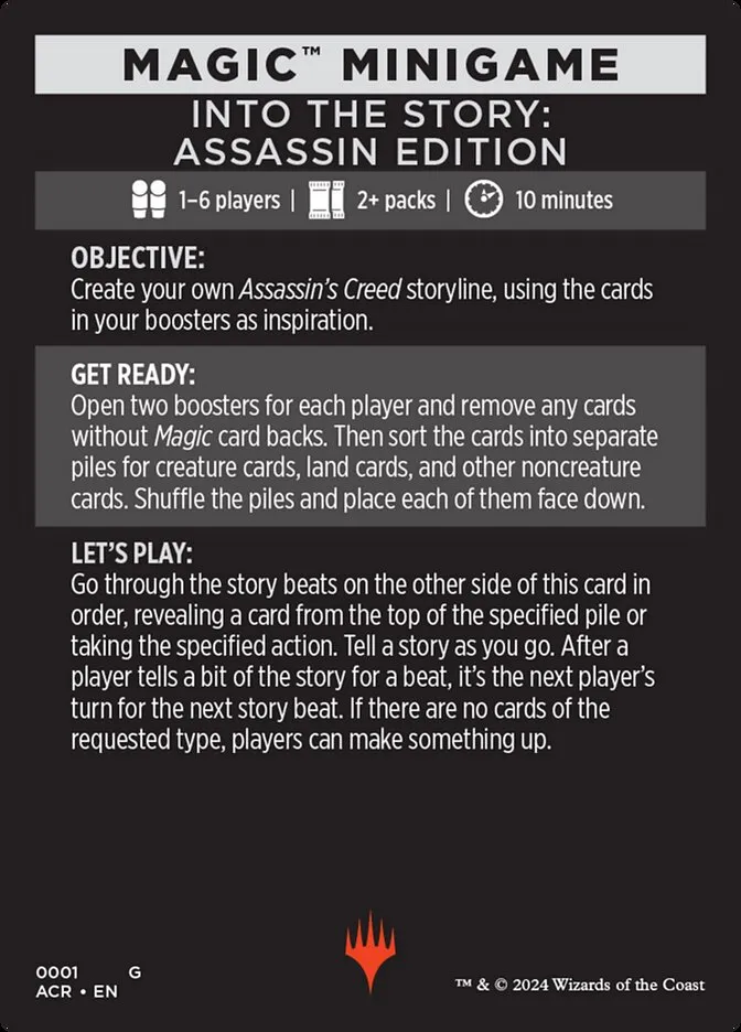 Into the Story: Assassin Edition // Story Beats Front Face