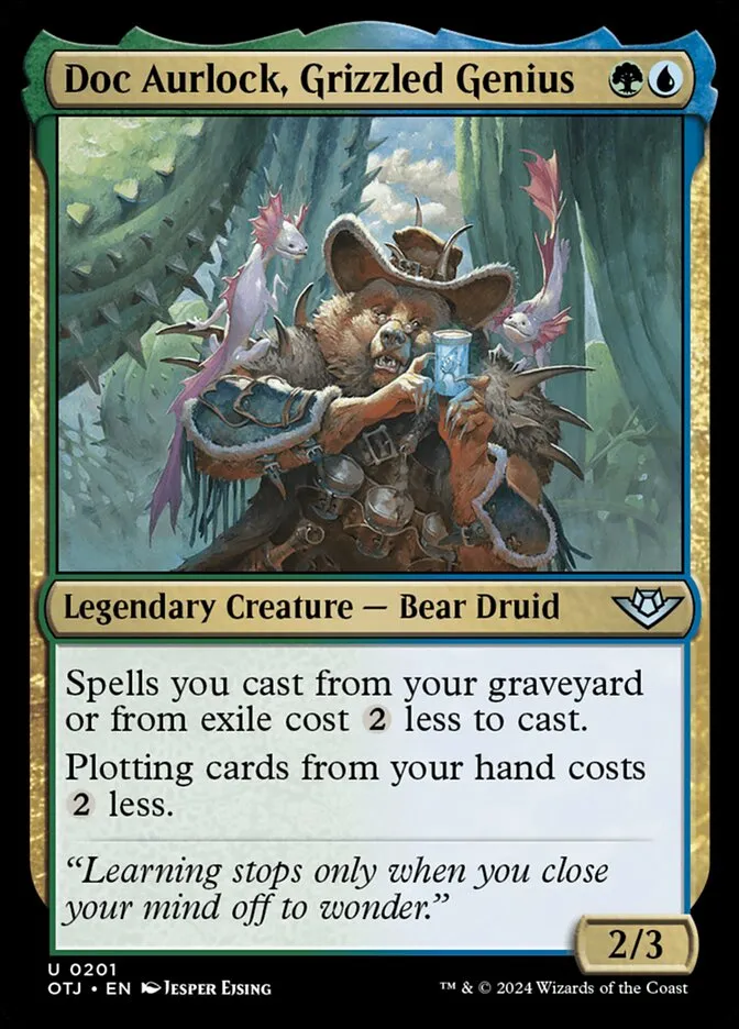 Doc Aurlock, Grizzled Genius Front Face
