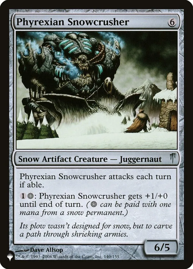 Phyrexian Snowcrusher Front Face