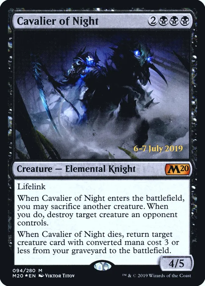 Cavalier of Night Front Face