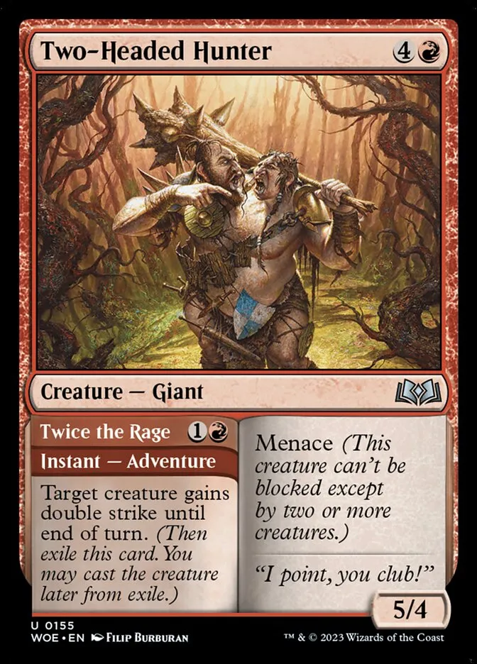 Two-Headed Hunter // Twice the Rage Front Face