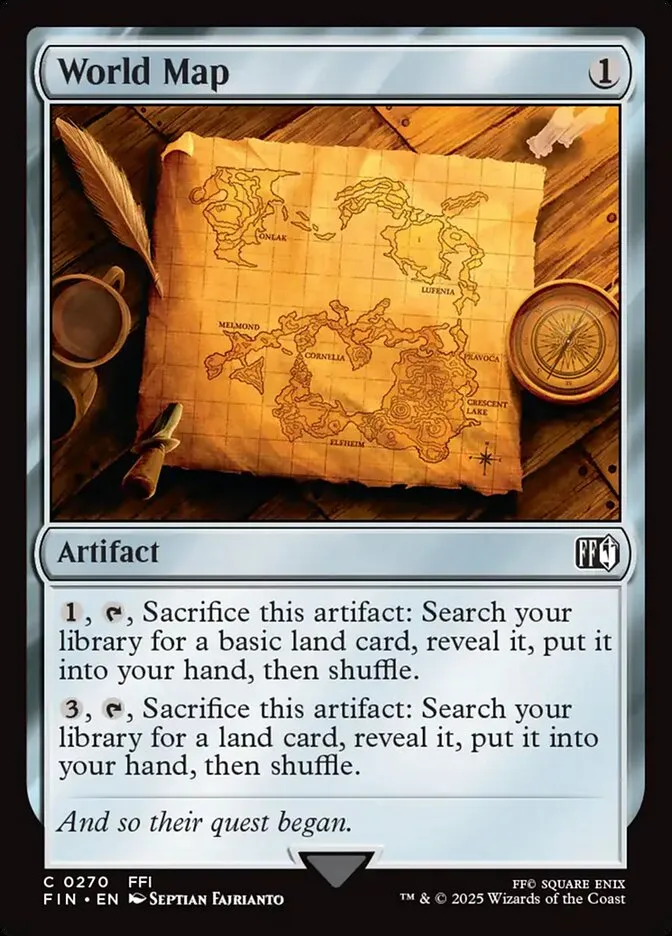 World Map Front Face