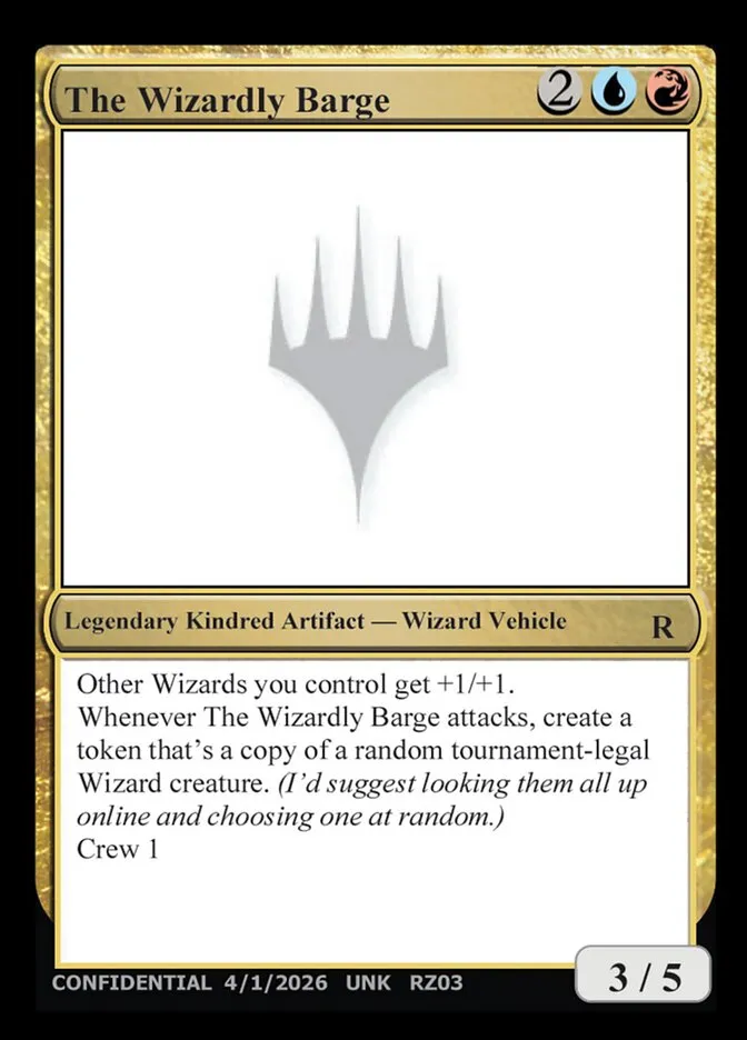 The Wizardly Barge Front Face