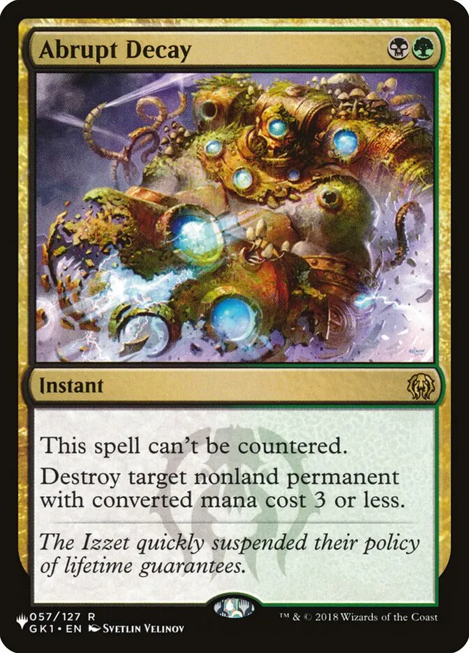 Abrupt Decay Front Face
