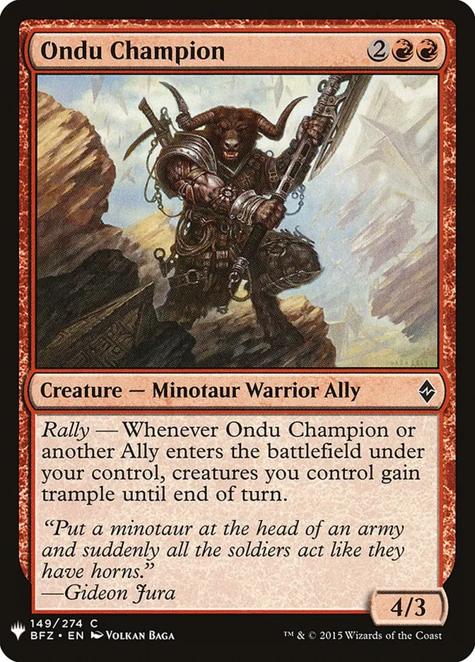 Ondu Champion Front Face