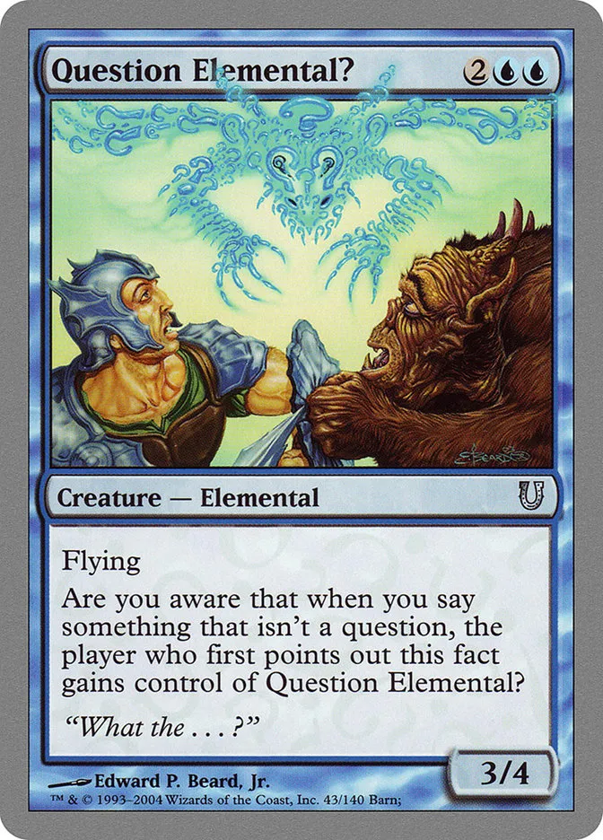 Question Elemental? Front Face