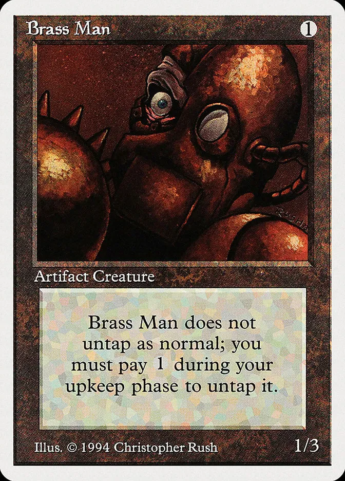 Brass Man Front Face