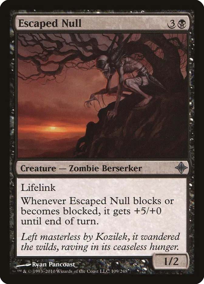 Escaped Null Front Face