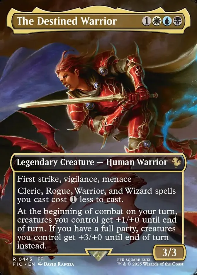 The Destined Warrior Front Face