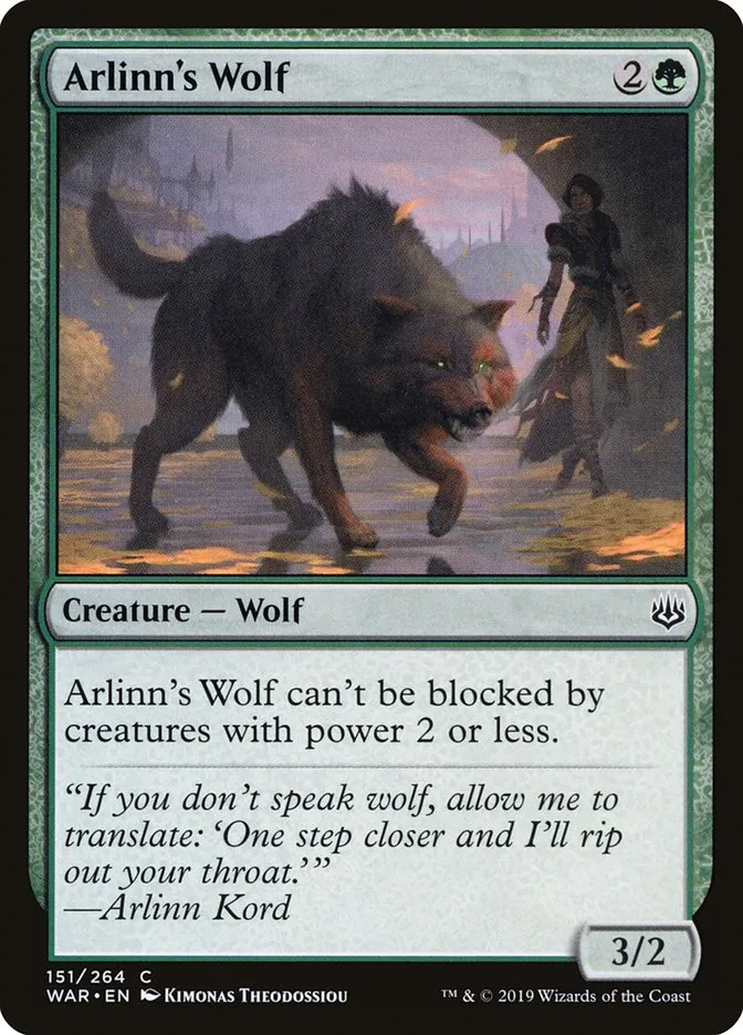 Arlinn's Wolf Front Face