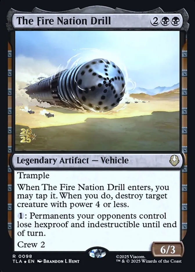 The Fire Nation Drill Front Face