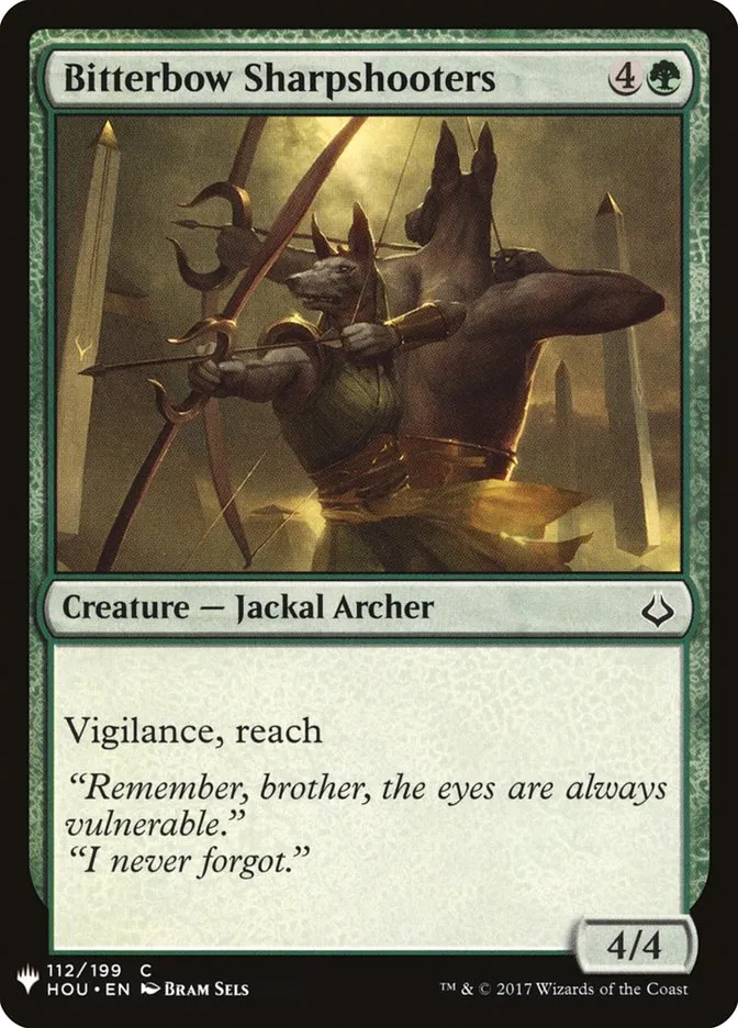 Bitterbow Sharpshooters Front Face