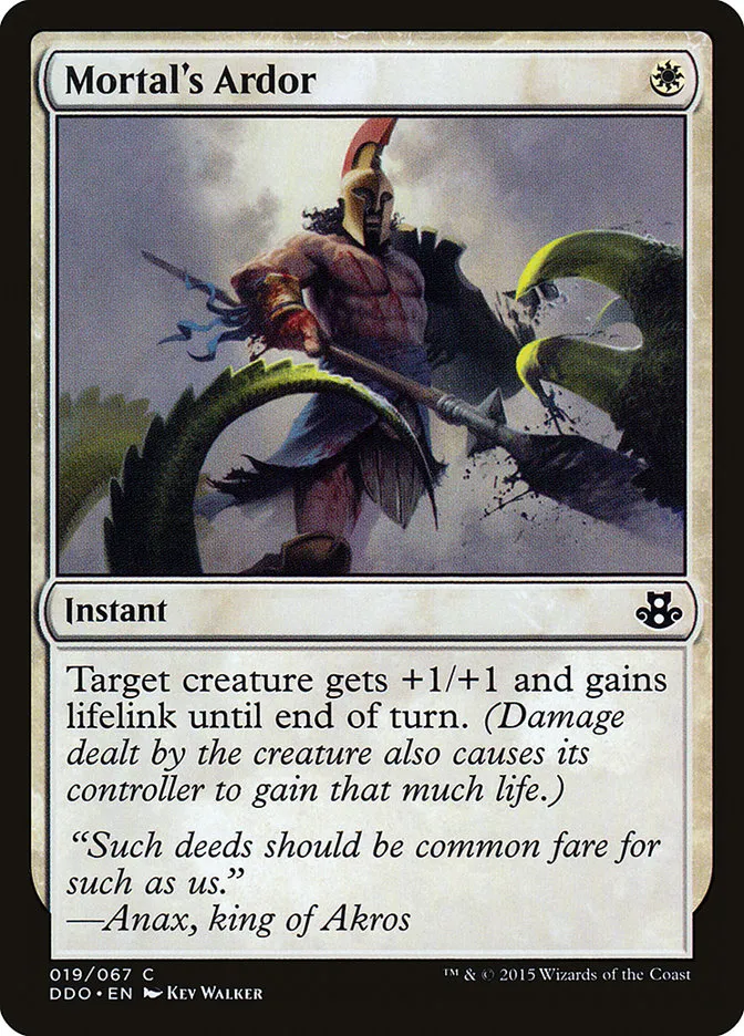 Mortal's Ardor Front Face