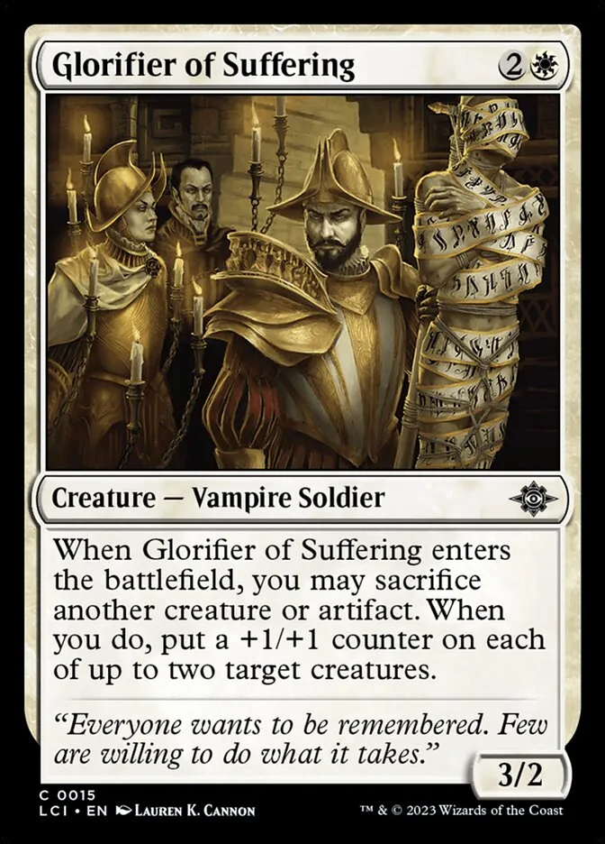 Glorifier of Suffering Front Face