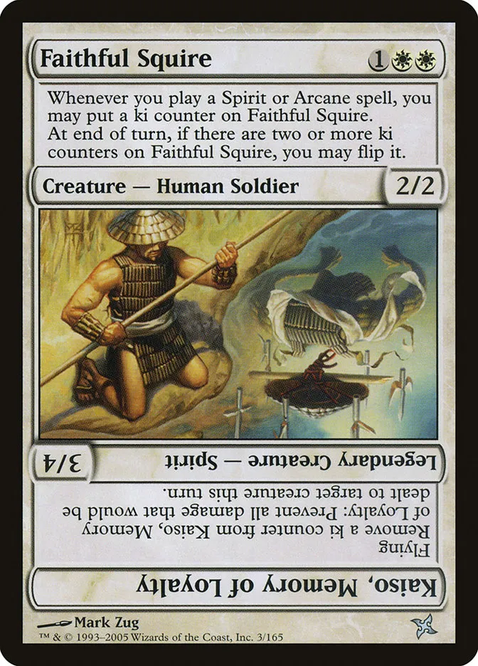 Faithful Squire // Kaiso, Memory of Loyalty Front Face