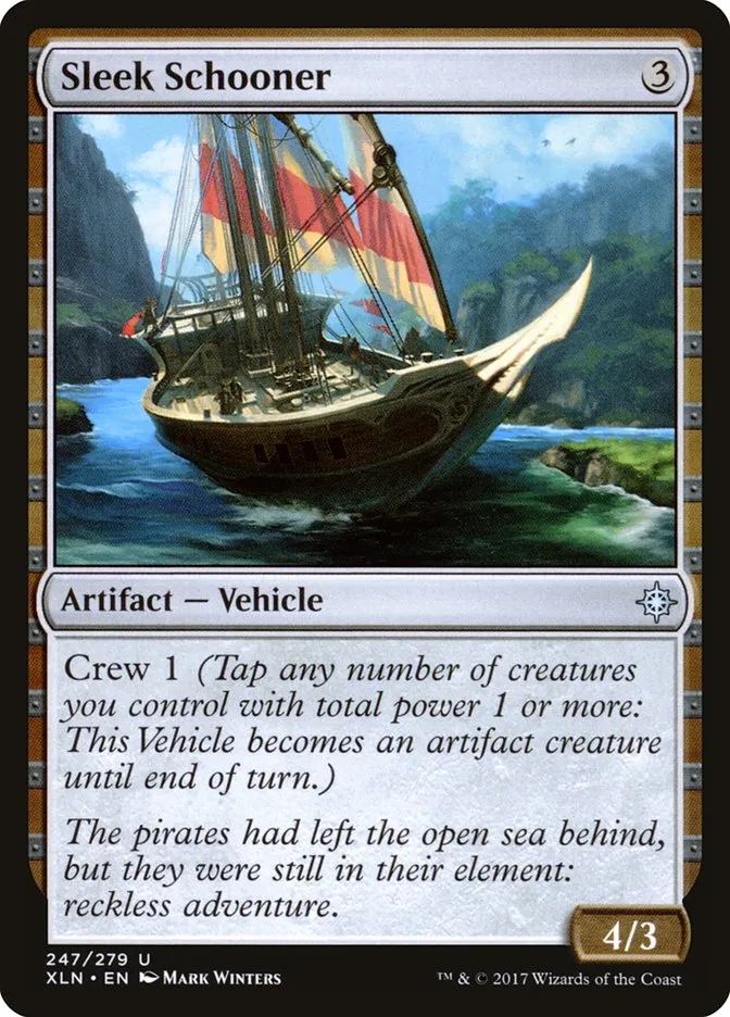 Sleek Schooner Front Face