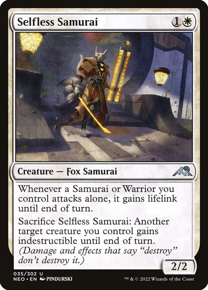 Selfless Samurai Front Face