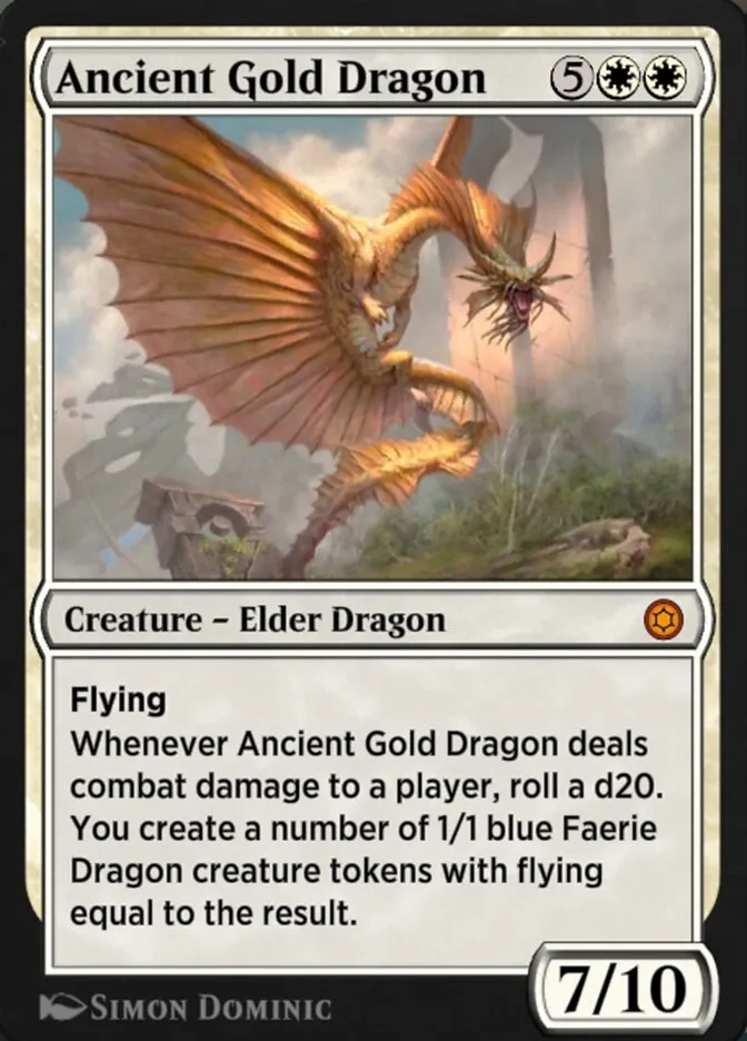 Ancient Gold Dragon Front Face
