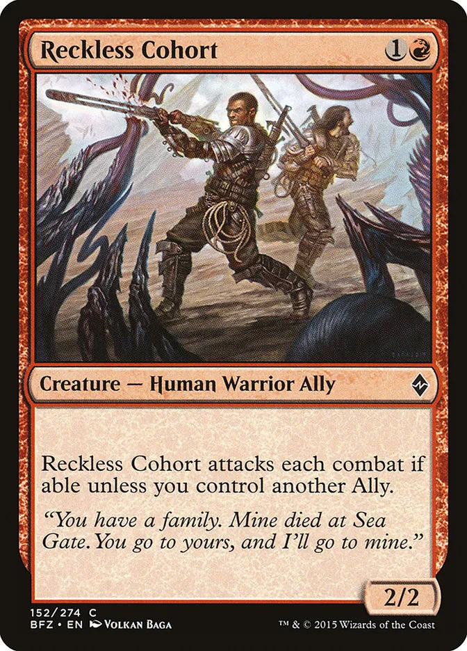 Reckless Cohort Front Face
