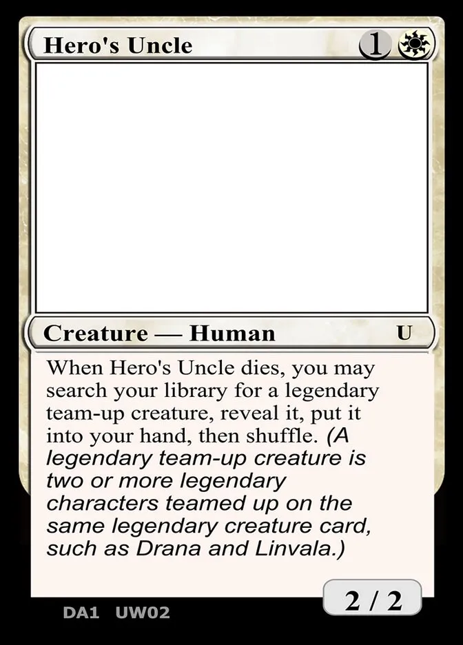 Hero's Uncle Front Face