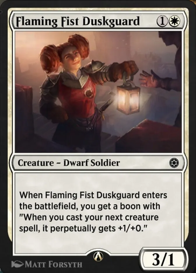 Flaming Fist Duskguard Front Face