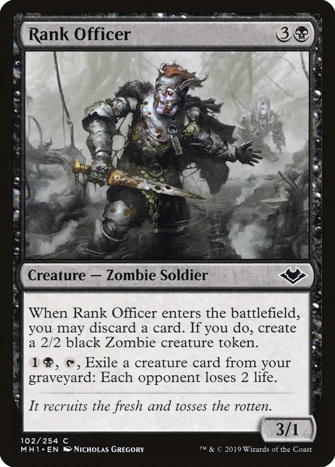 Rank Officer Front Face