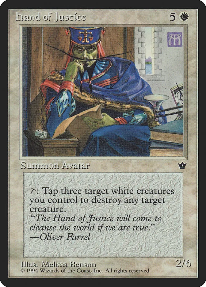 Hand of Justice Front Face