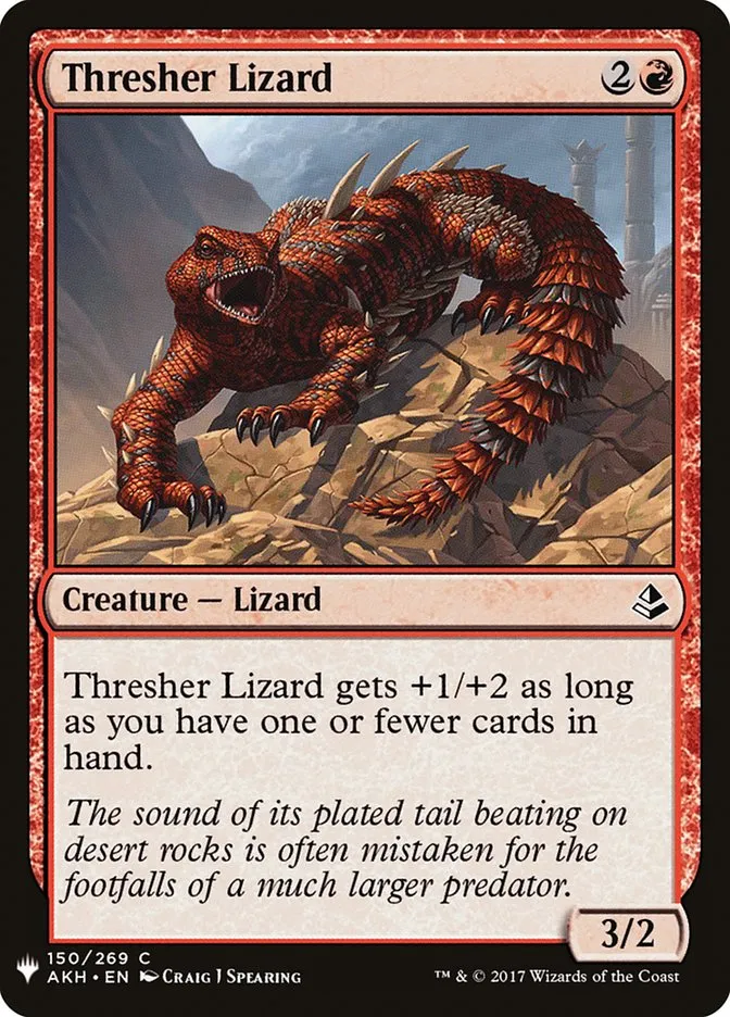 Thresher Lizard Front Face