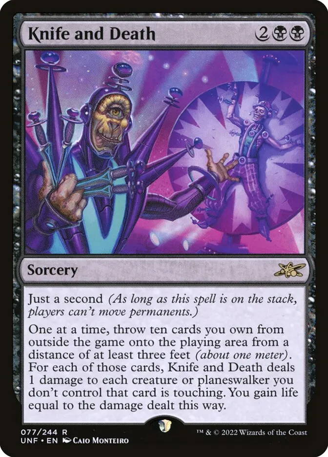 Knife and Death Front Face