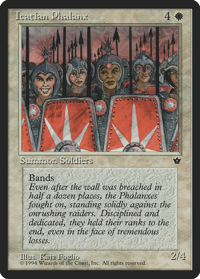 Icatian Phalanx Front Face