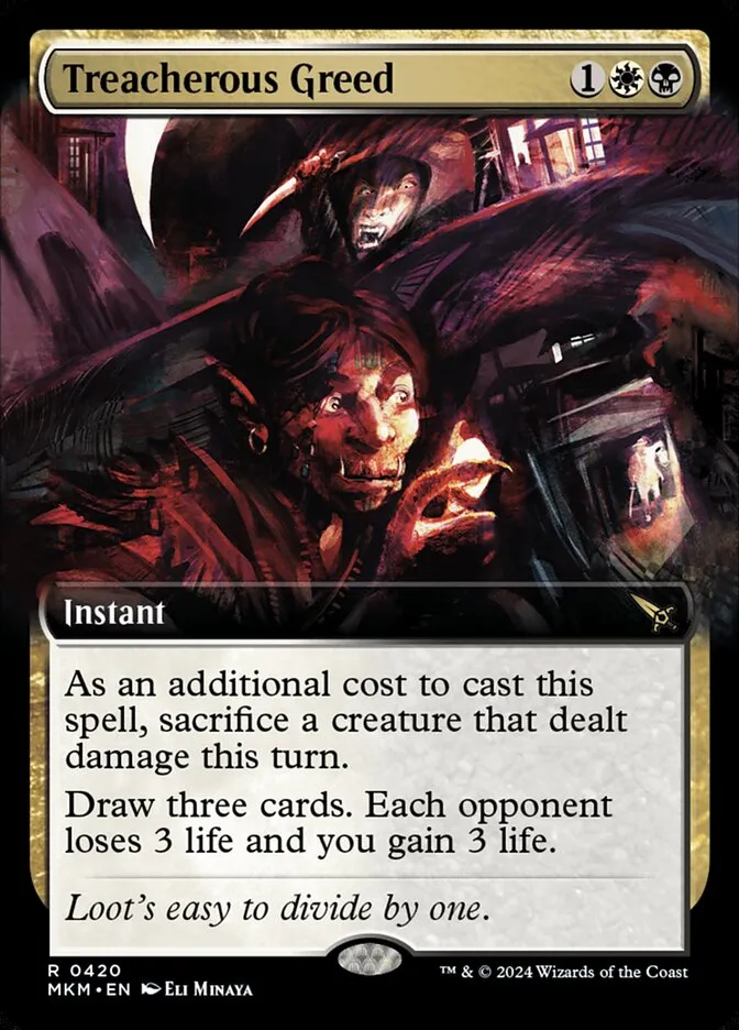 Treacherous Greed Front Face