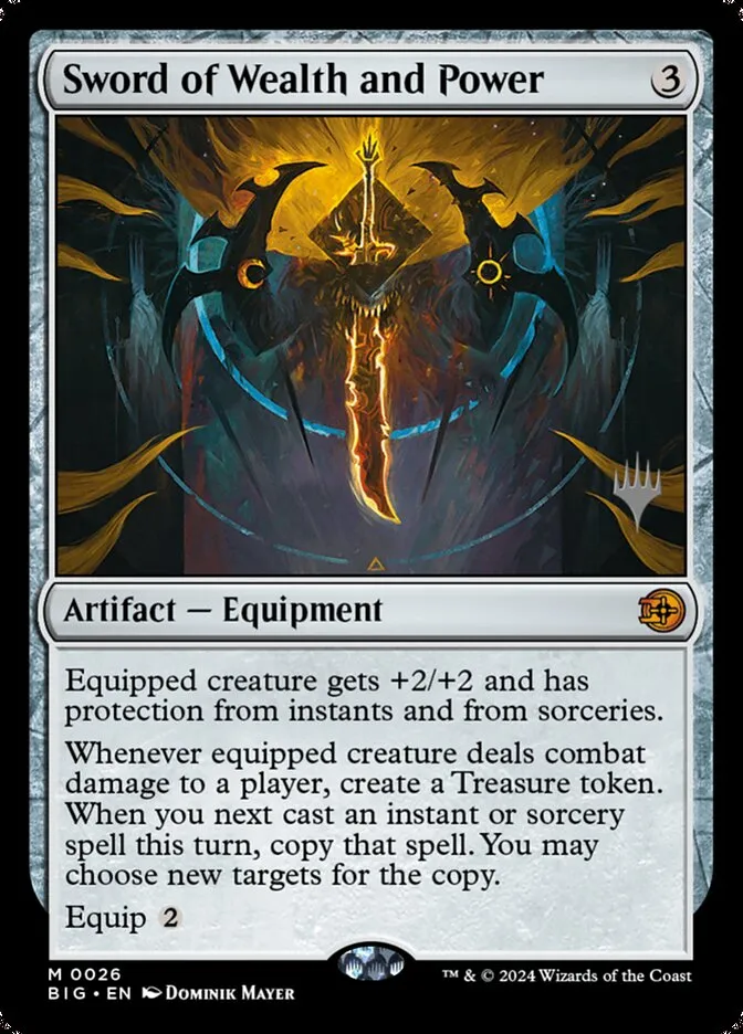 Sword of Wealth and Power Front Face