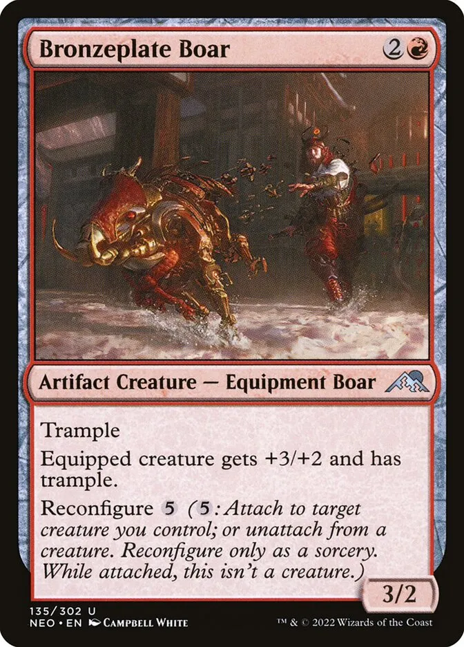 Bronzeplate Boar Front Face