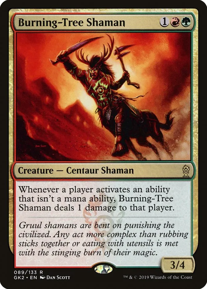Burning-Tree Shaman Front Face