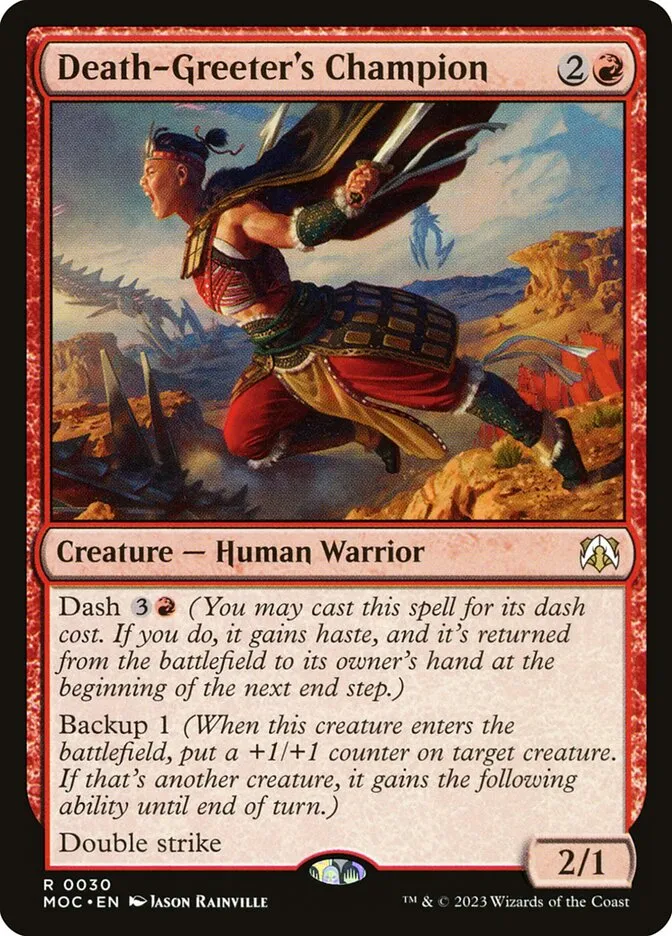 Death-Greeter's Champion Front Face
