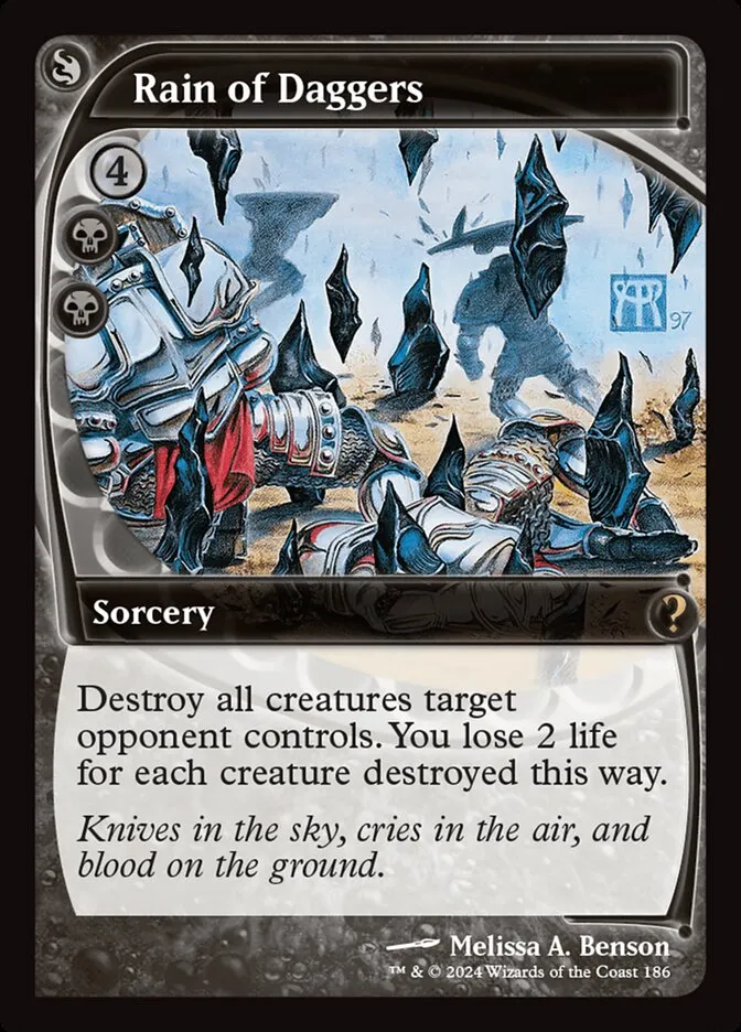 Rain of Daggers Front Face