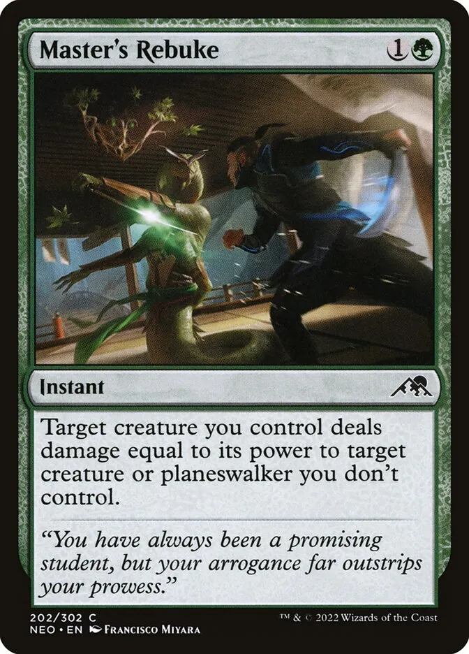 Master's Rebuke Front Face