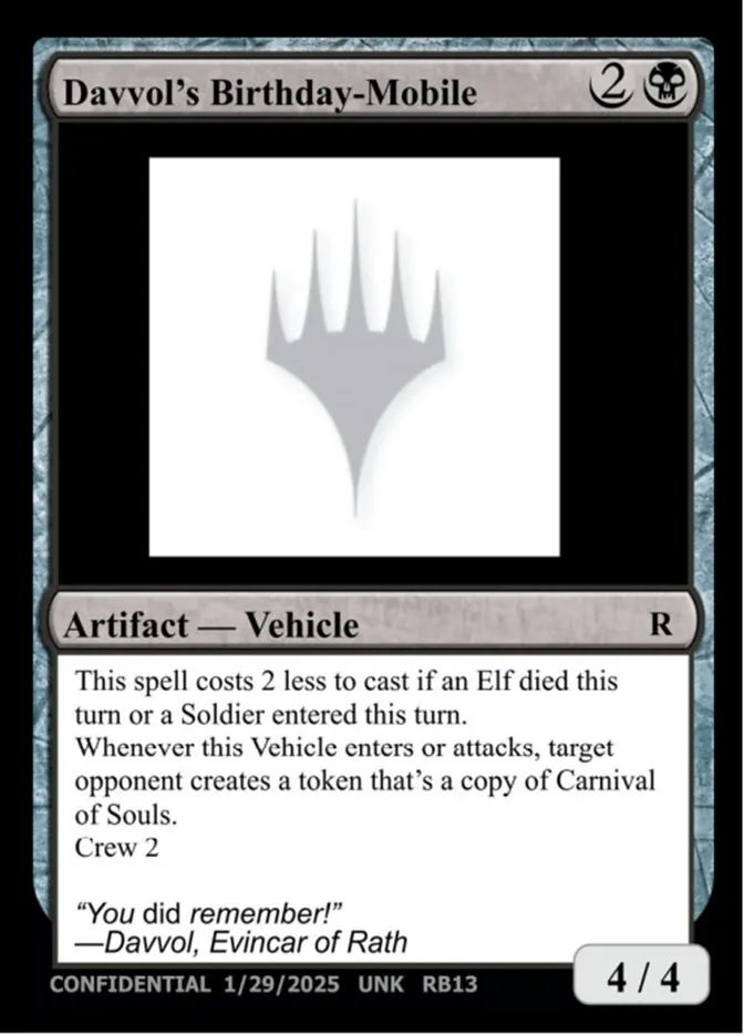 Davvol's Birthdaymobile Front Face