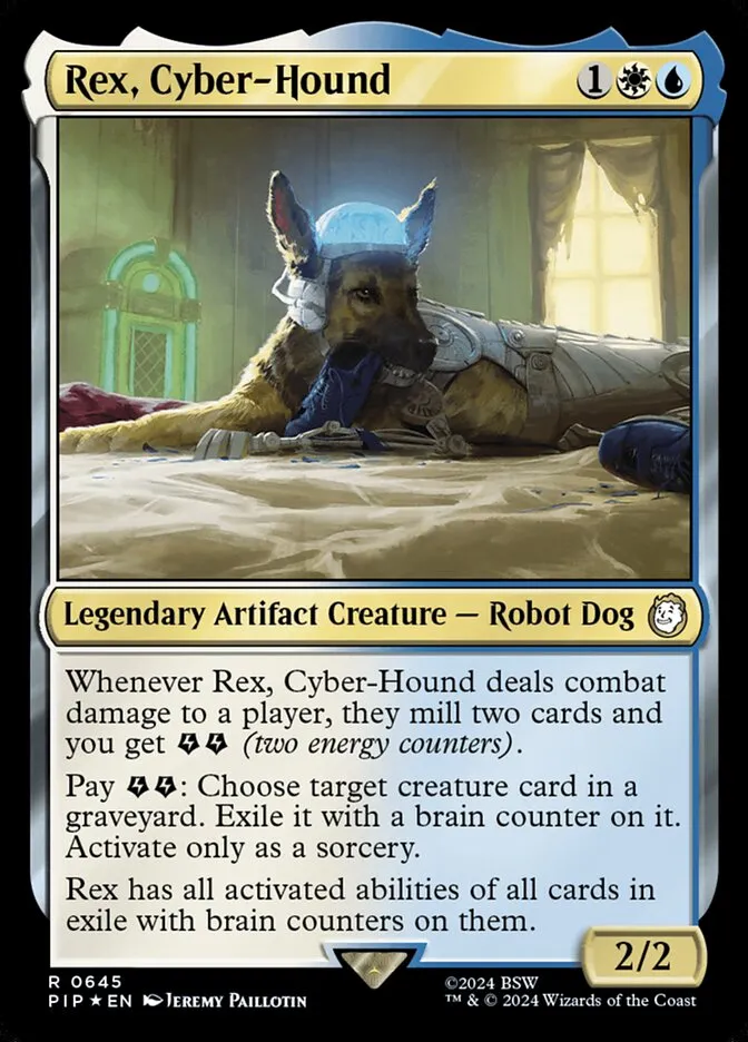 Rex, Cyber-Hound Front Face