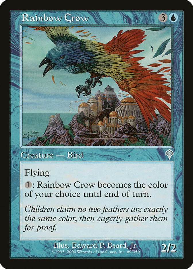 Rainbow Crow Front Face