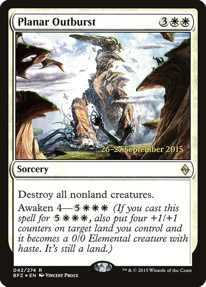 Planar Outburst Front Face