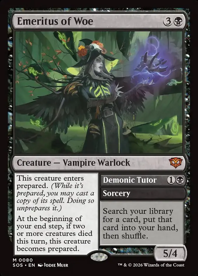 Emeritus of Woe // Demonic Tutor Front Face