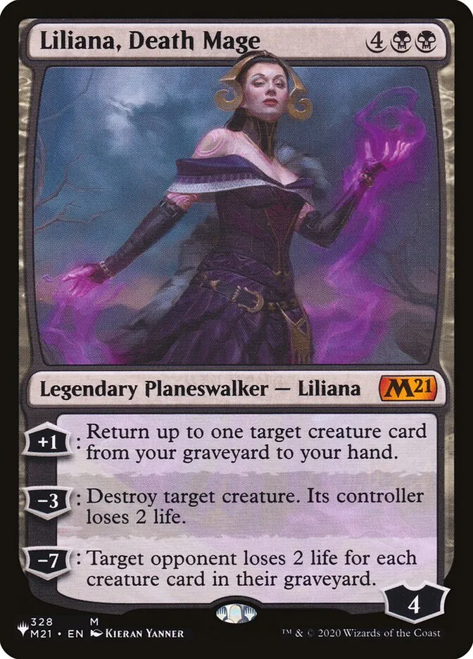 Liliana, Death Mage Front Face