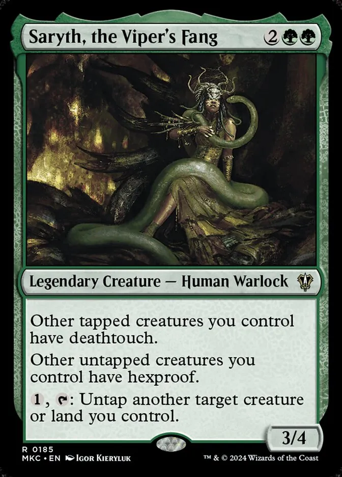 Saryth, the Viper's Fang Front Face