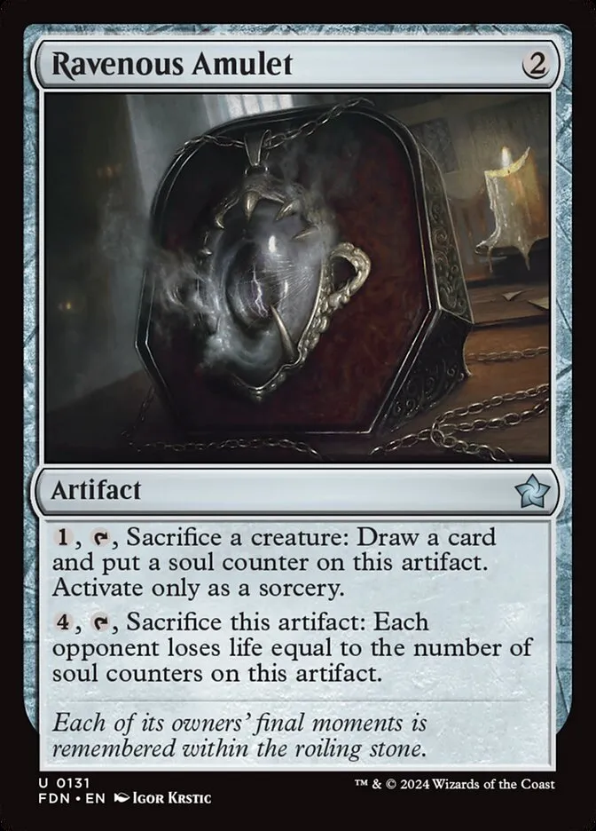 Ravenous Amulet Front Face