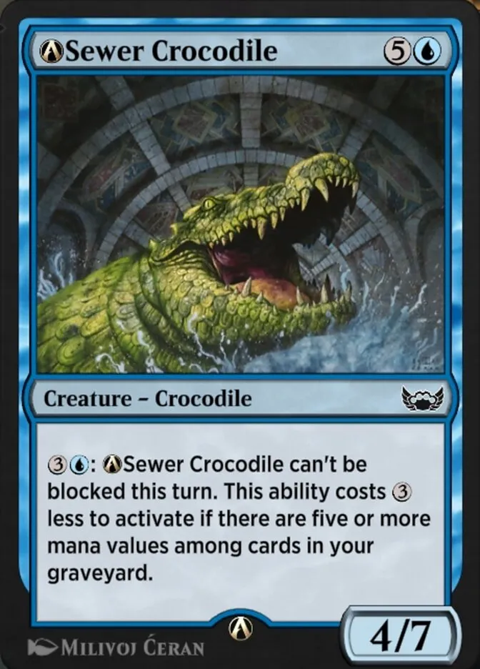 A-Sewer Crocodile Front Face