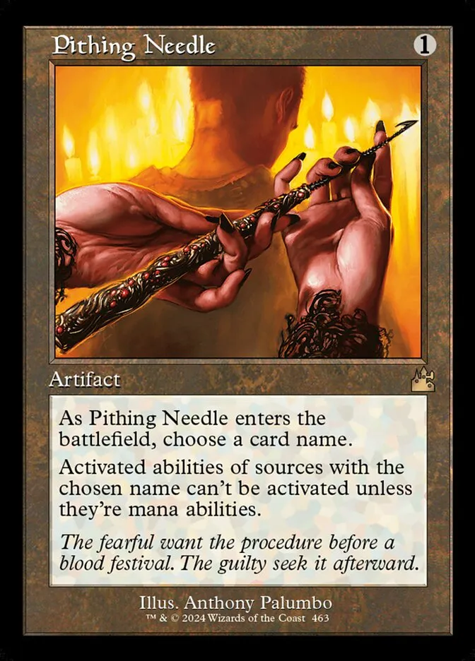 Pithing Needle Front Face