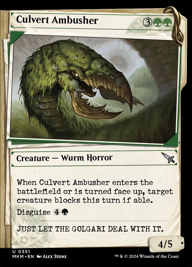 Culvert Ambusher Front Face