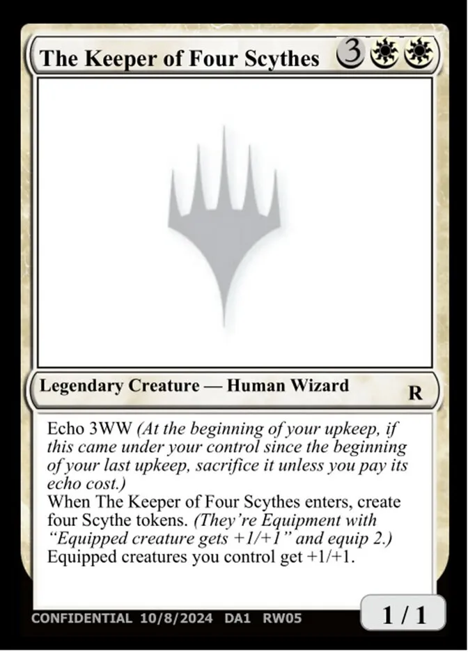 The Keeper of Four Scythes Front Face