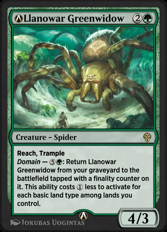 A-Llanowar Greenwidow Front Face